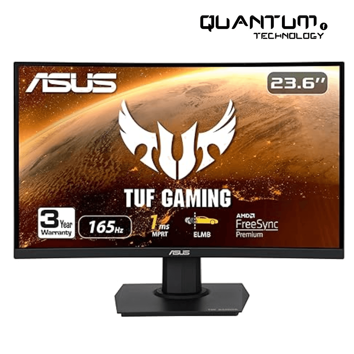 ASUS TUF Gaming 23.6" 1080P Curved Monitor (VG24VQE) - Full HD, 165Hz, 1ms