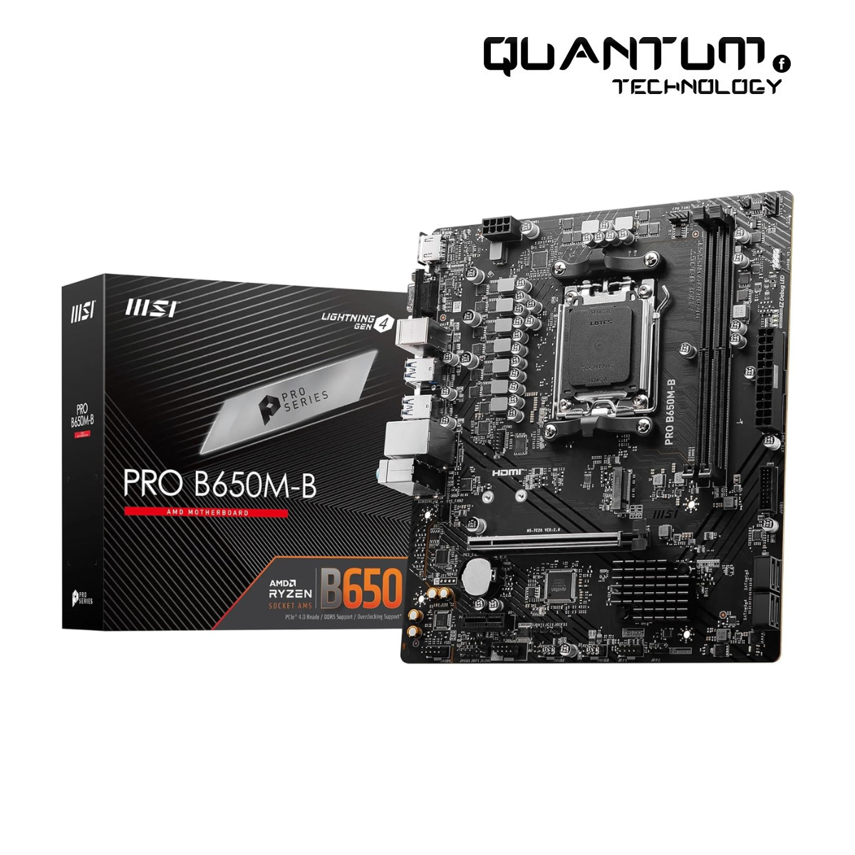 MSI PRO B650M-B Micro-ATX Motherboard – AM5, DDR5 6800MHz, PCIe 4.0
