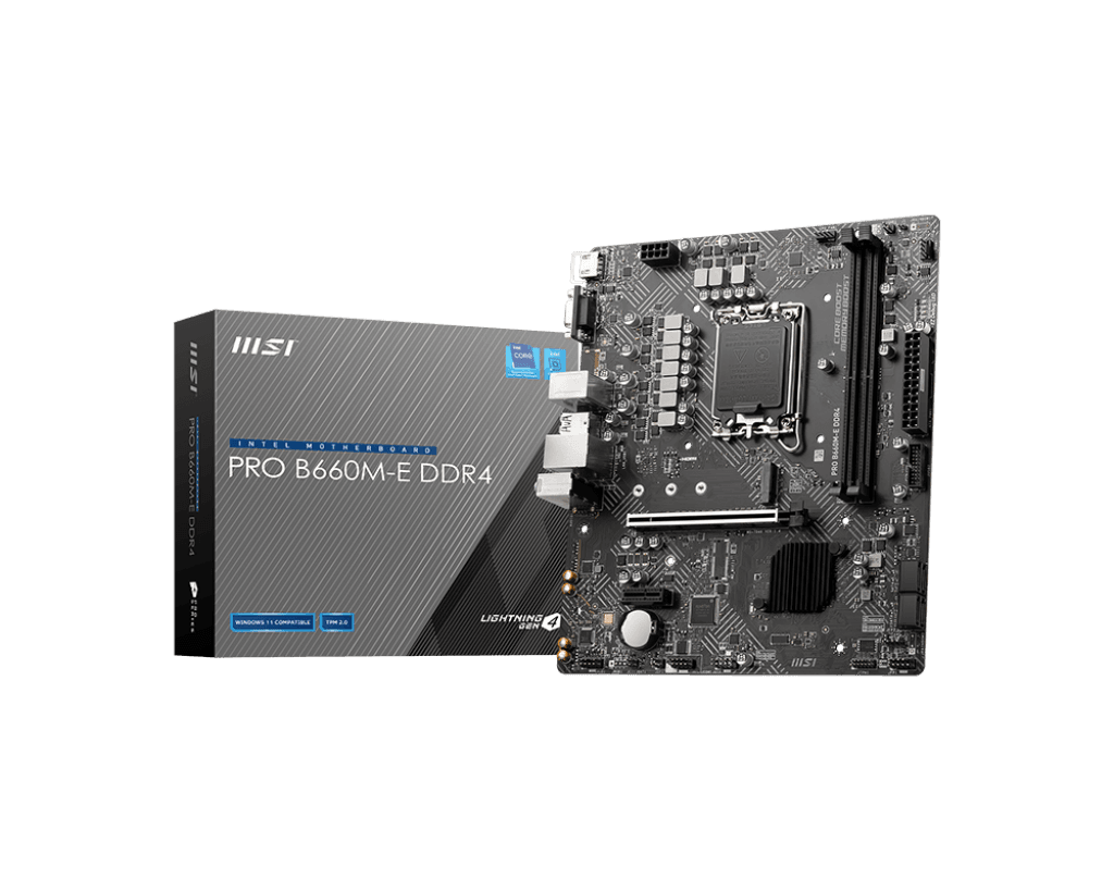 Motherboards PRO B660M-E DDR4 MSI LGA 1700