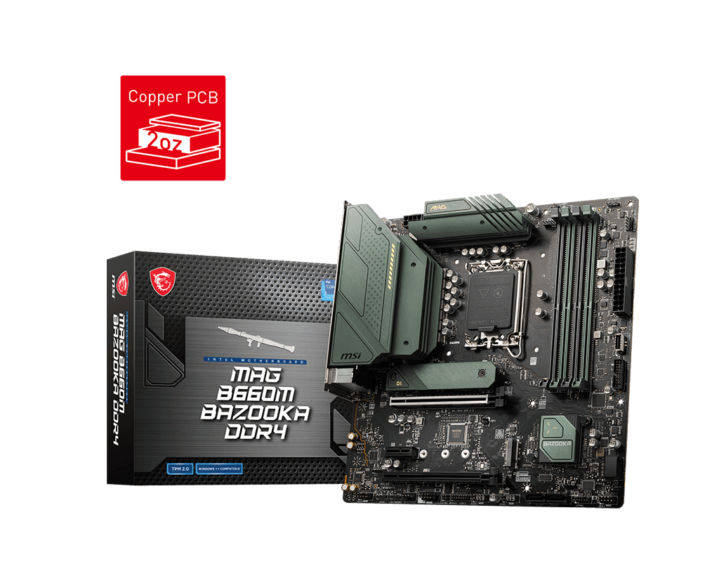 Motherboards MAG B660M BAZOOKA DDR4 MSI LGA-1700
