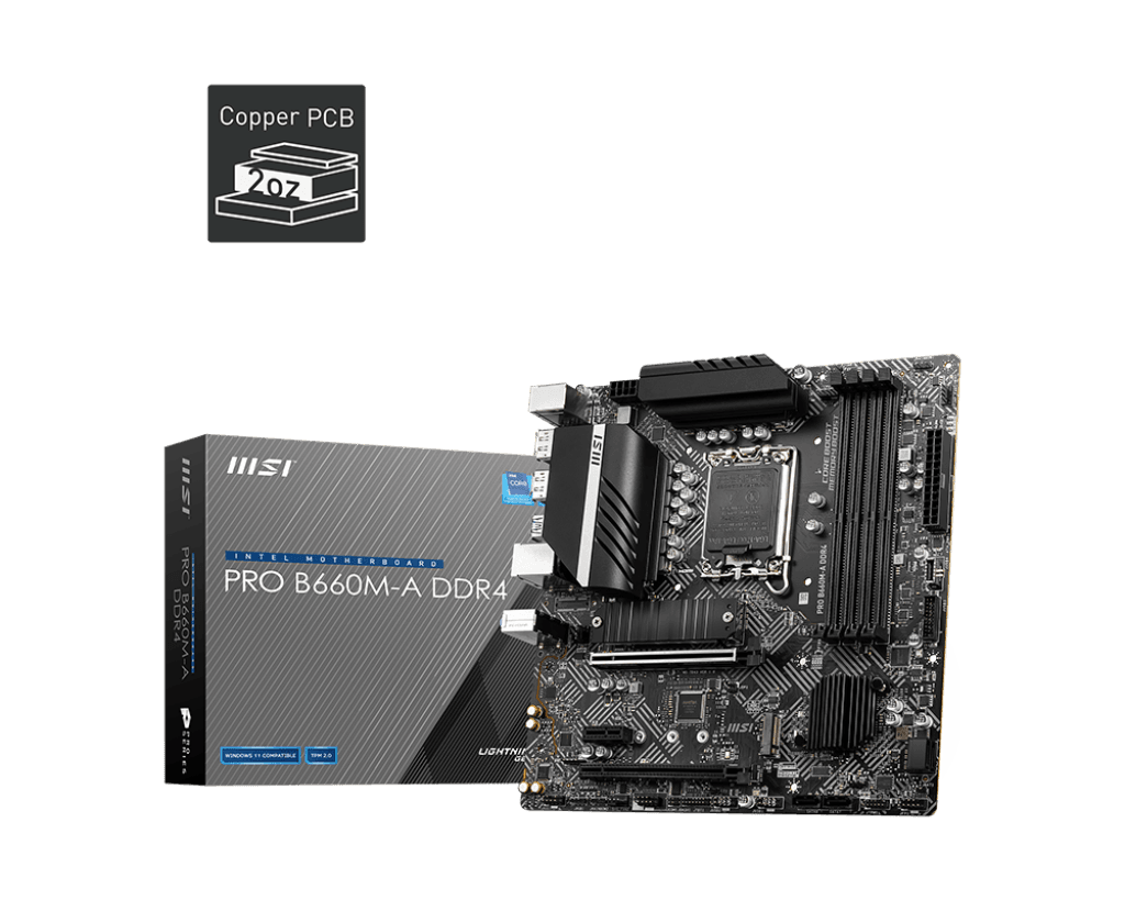 MSI PRO B660M-A DDR4 LGA 1700 Intel B660 SATA 6Gb s Micro ATX Intel Motherboard