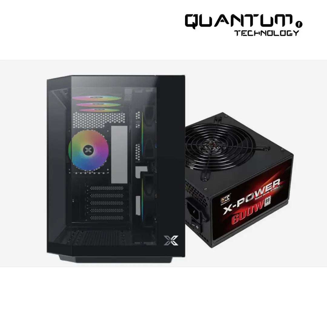 Xigmatek Cubi M ARGB Mid Tower Case + X-Power 600W 80+ White PSU Bundle | Stylish & Budget-Friendly