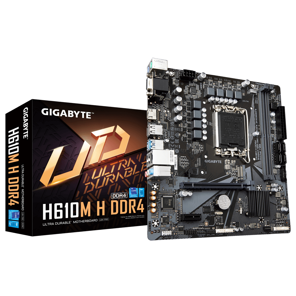GIGABYTE H610M-H Motherboard PCIe 4.0 LGA1700