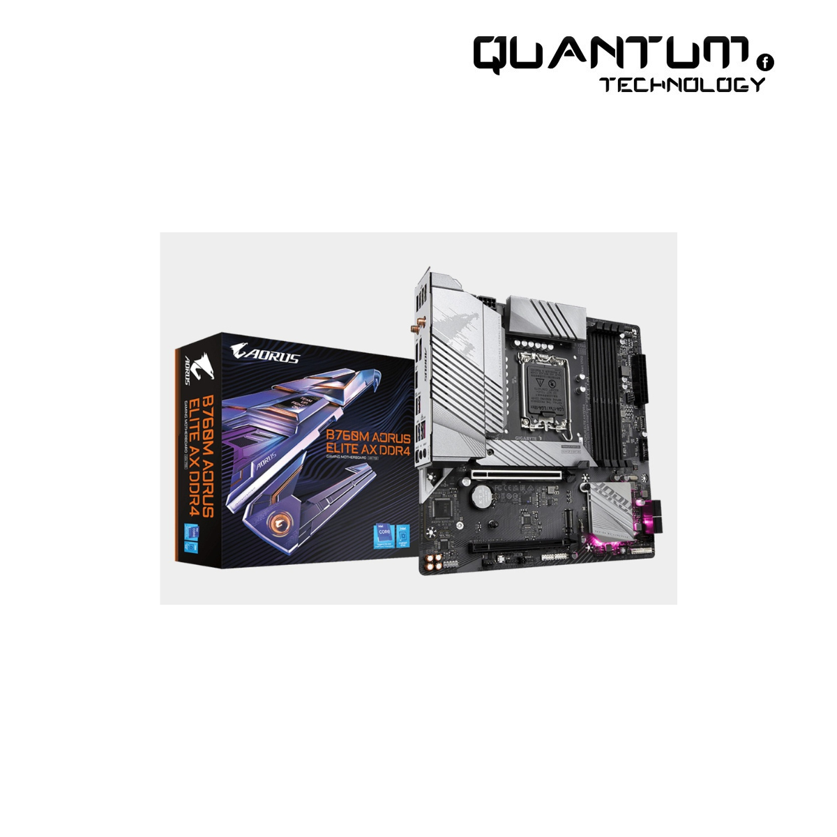 GIGABYTE B760M AORUS ELITE AX DDR4 Motherboard – Intel Core 12th/13th Gen, PCIe 4.0, Wi-Fi 6, 2.5GbE