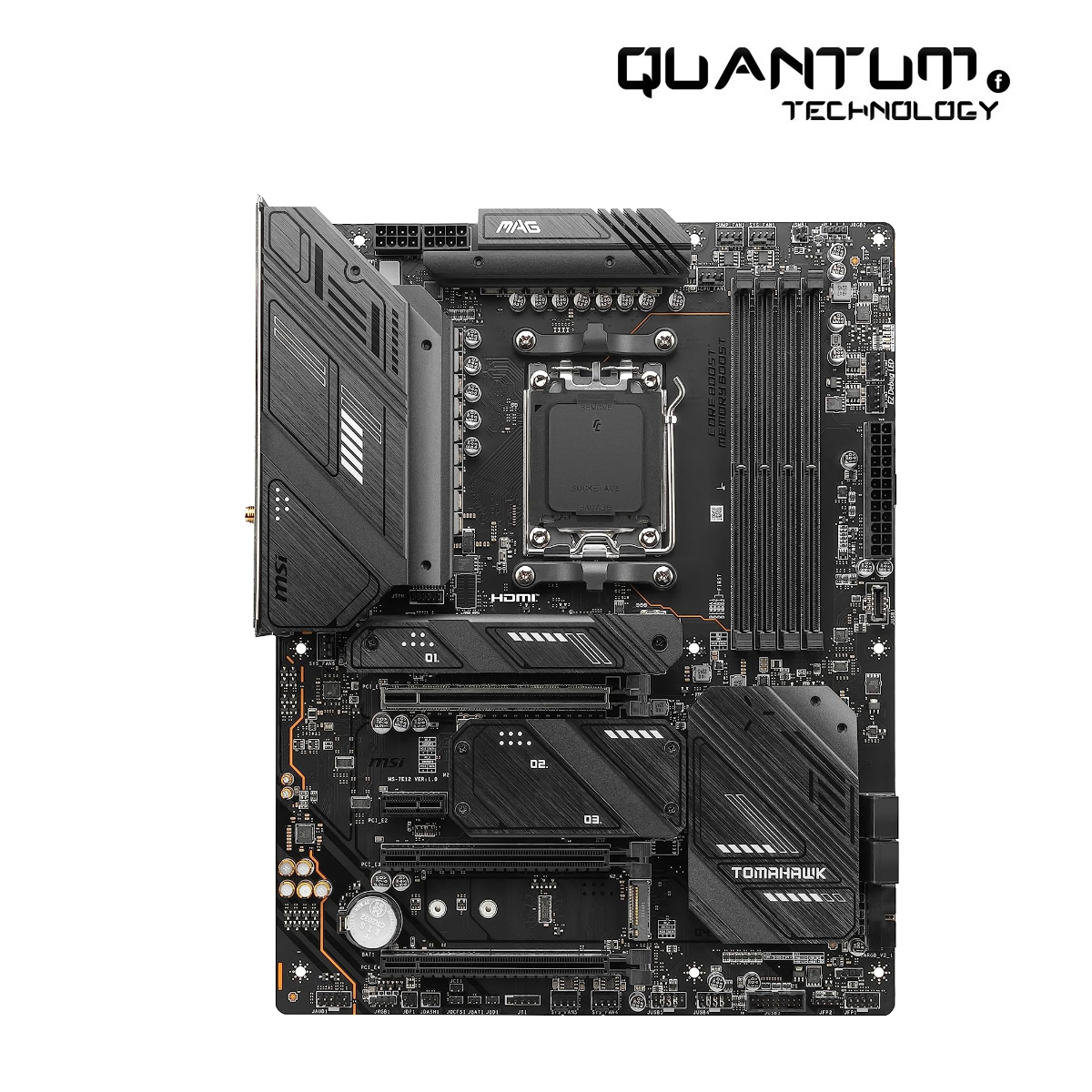 MSI MAG X670E Tomahawk WiFi Gaming Motherboard (AMD Ryzen 9000/8000/7000 Series Processors, AM5, DDR5, PCIe 5.0, SATA 6Gb/s, M.2, USB 3.2 Gen 2, Wi-Fi 6E, Bluetooth 5.3, 2.5Gbps LAN, HDMI/DP, ATX)