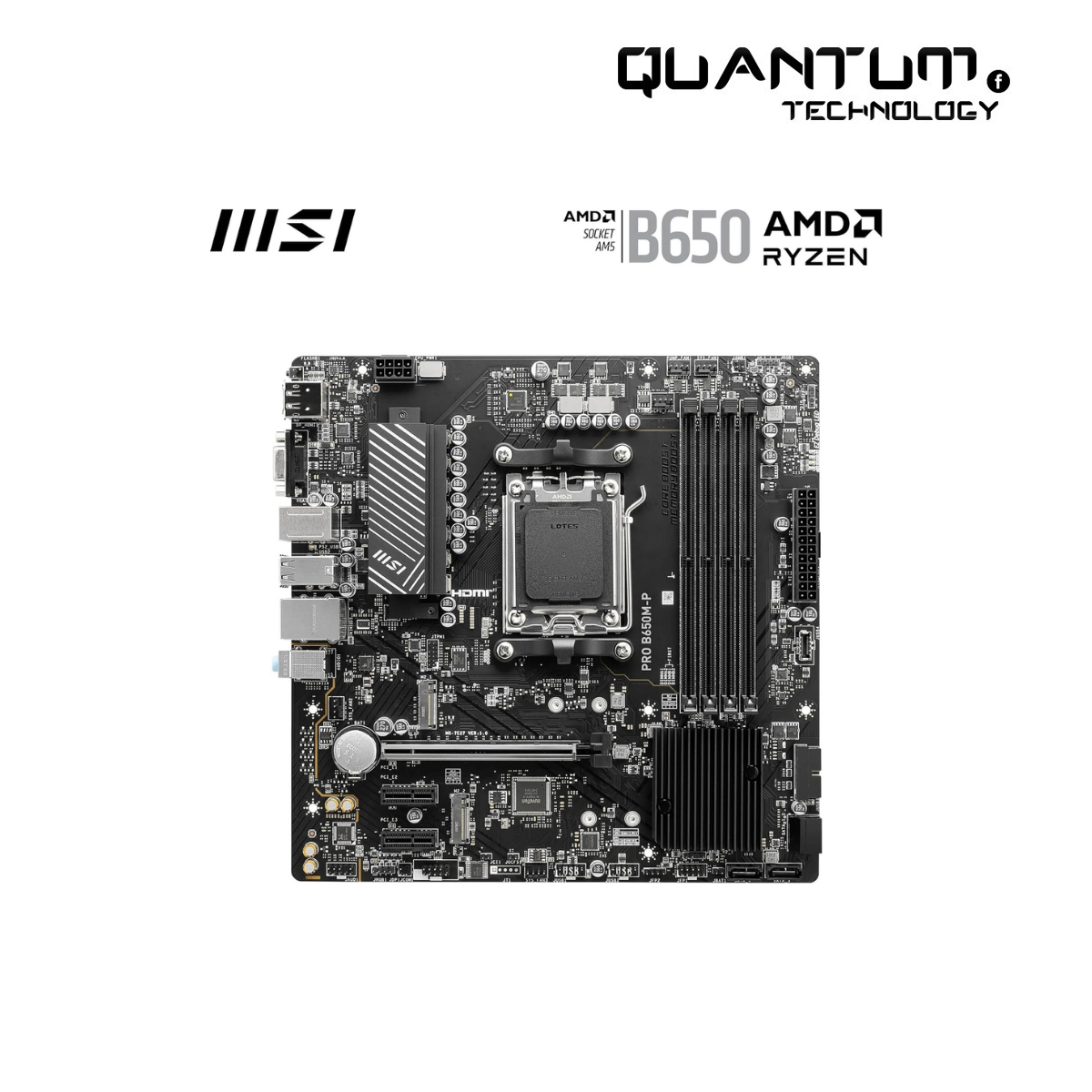MSI PRO B650M-P Micro-ATX Motherboard – AMD Ryzen 7000, DDR5, PCIe 4.0