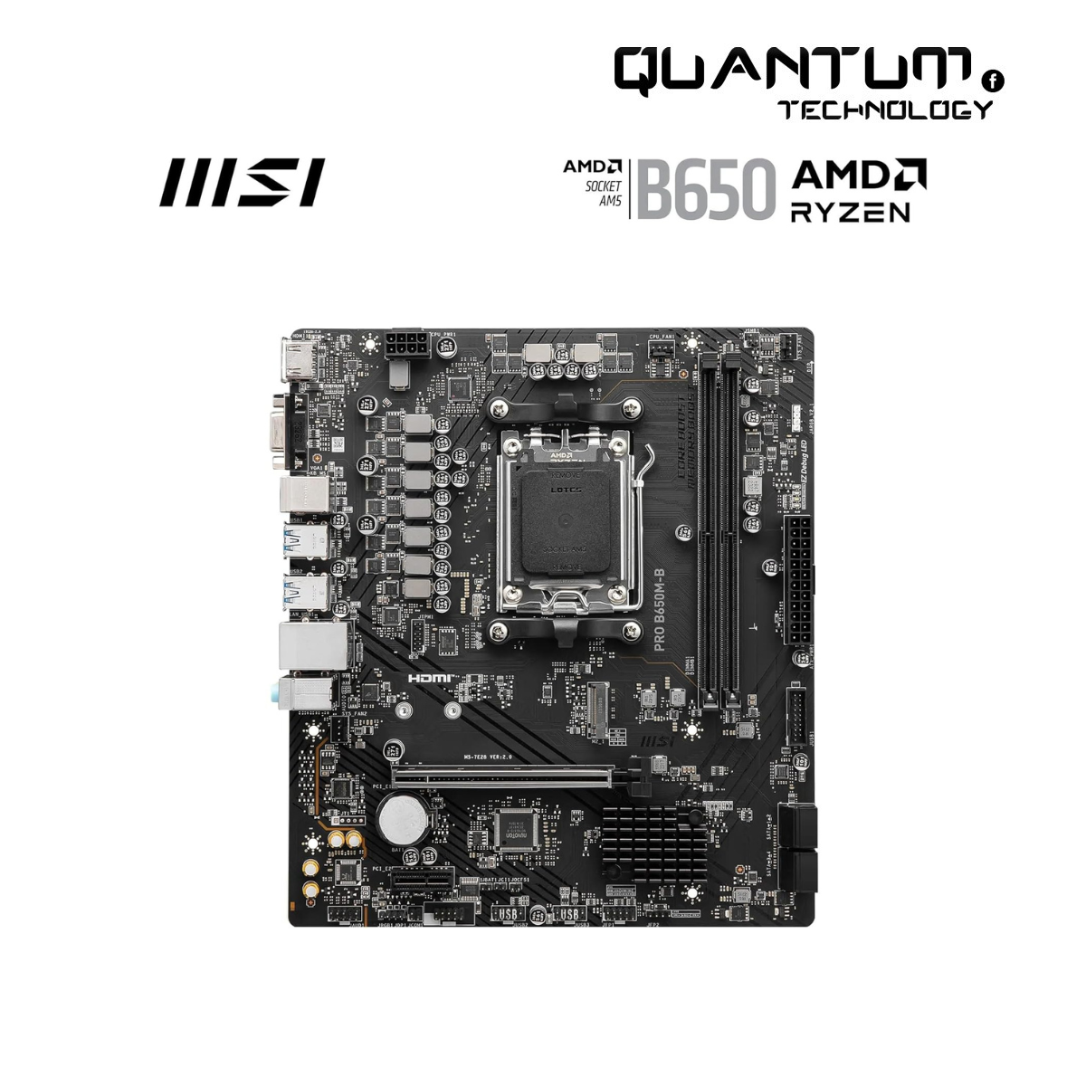 MSI PRO B650M-B Micro-ATX Motherboard – AM5, DDR5 6800MHz, PCIe 4.0