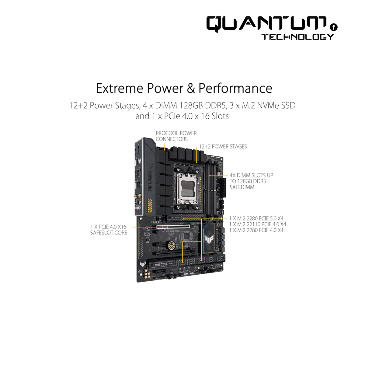 ASUS TUF GAMING B650-PLUS WIFI ATX Motherboard – DDR5, PCIe 5.0, WiFi 6, USB4, Aura Sync