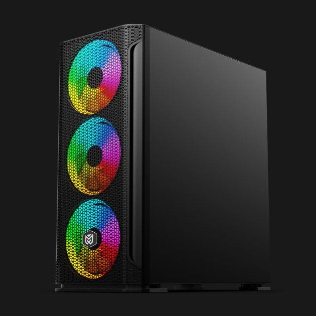 TechnoZone C300 Gaming RGB Computer Case + PSU 600W