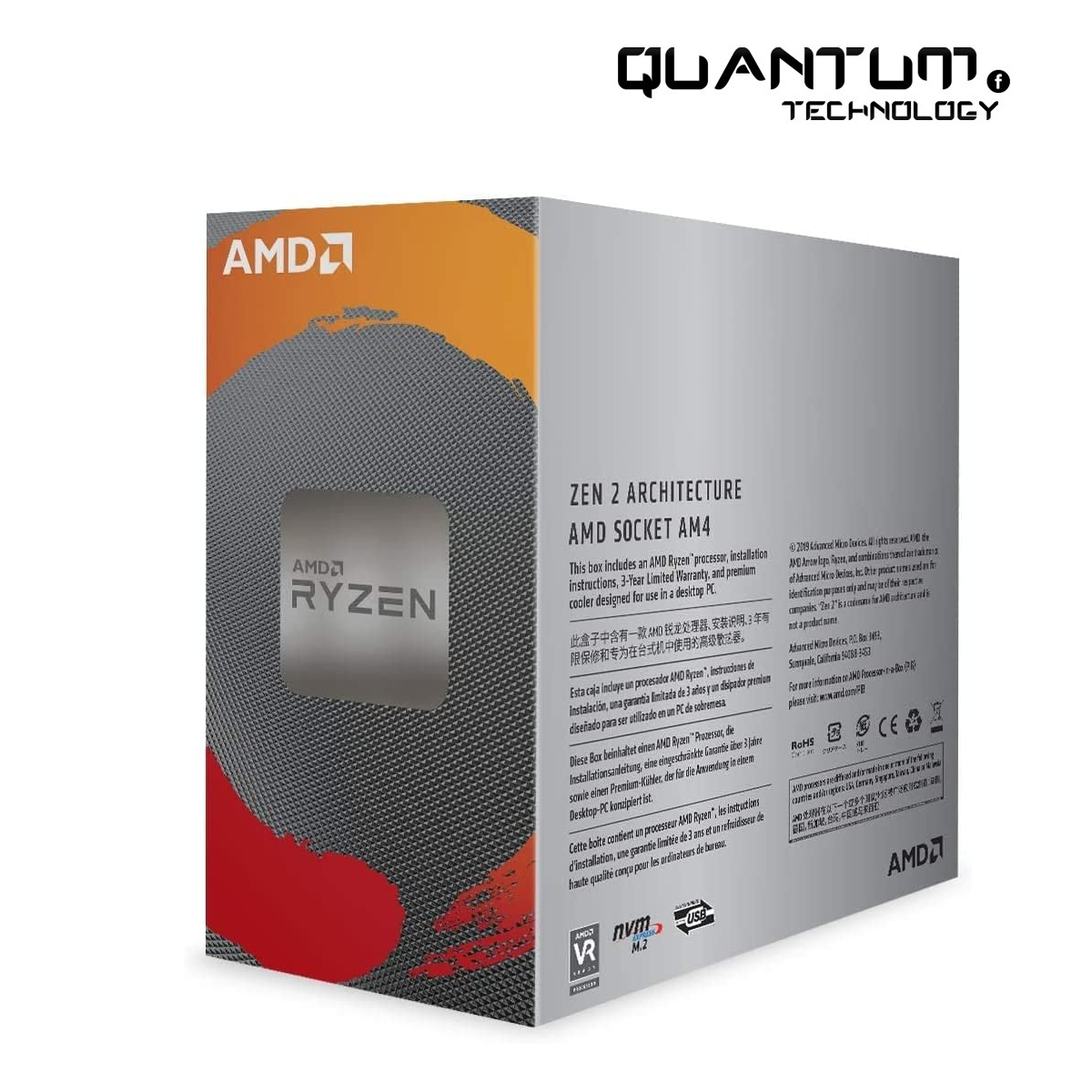 AMD Ryzen 5 3600 6-core, 12-Thread Unlocked Desktop Processor with Wraith Spire Cooler