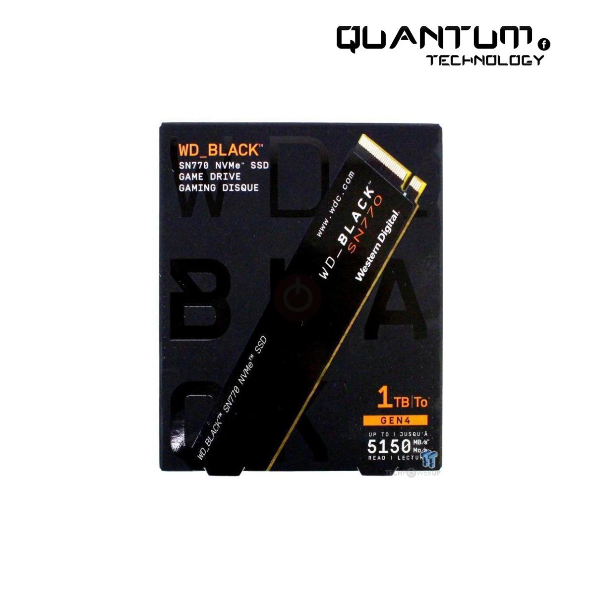 WD Black SN770 1TB NVMe SSD PCIe Gen4 (Up to 5150MB/s) – Quantum
