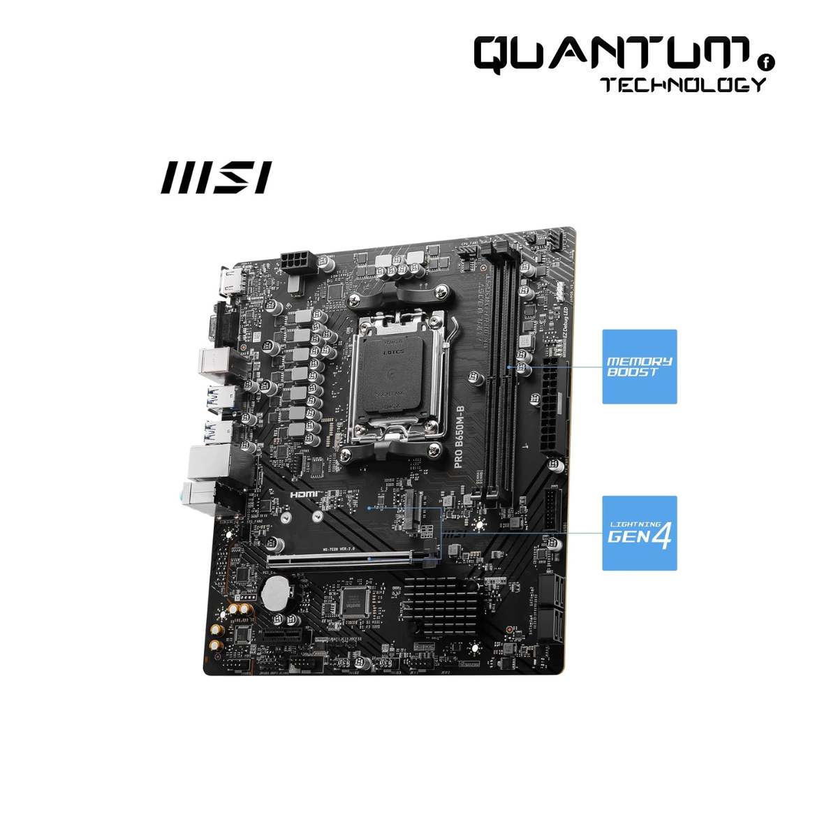 MSI PRO B650M-B Micro-ATX Motherboard – AM5, DDR5 6800MHz, PCIe 4.0