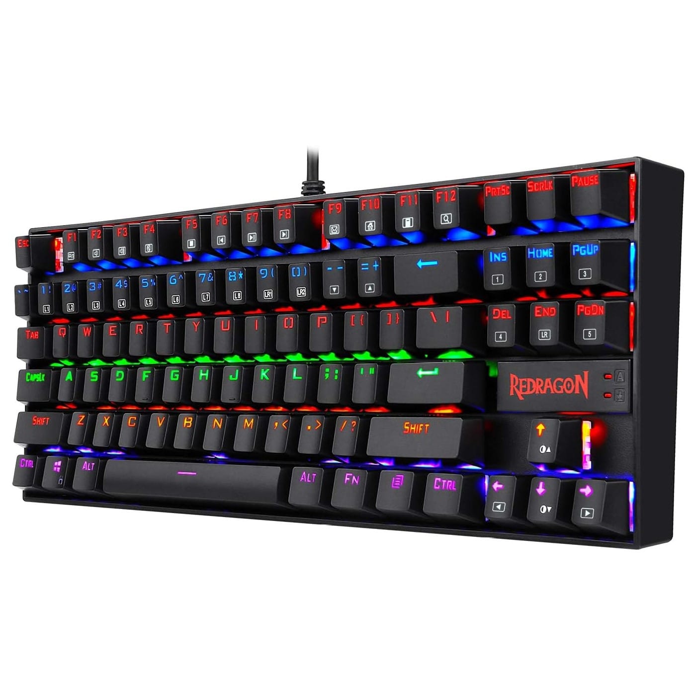 Redragon K552 Elite Mechanical Gaming Keyboard, Rainbow Blue Switches