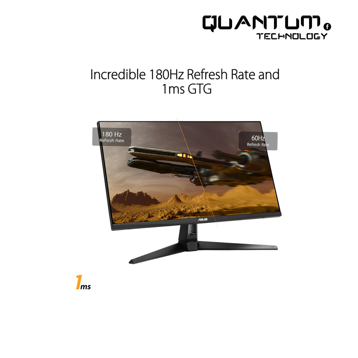 ASUS TUF Gaming VG27AQ3A QHD 180Hz Fast IPS Monitor – 27” ELMB Sync, 1ms, HDR