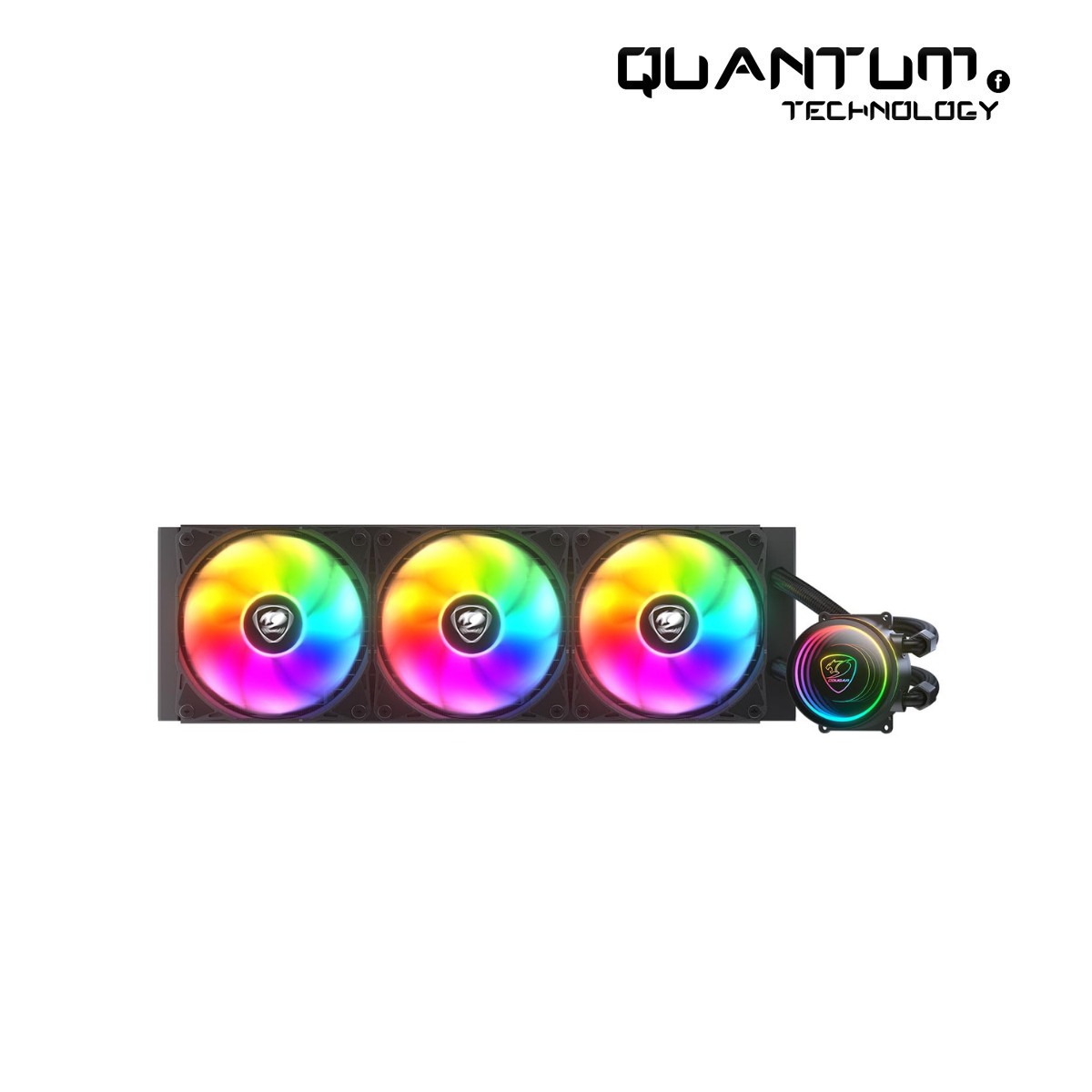 COUGAR Poseidon Elite ARGB Black 360 AIO Liquid Cooler – Dual Chamber, 360mm