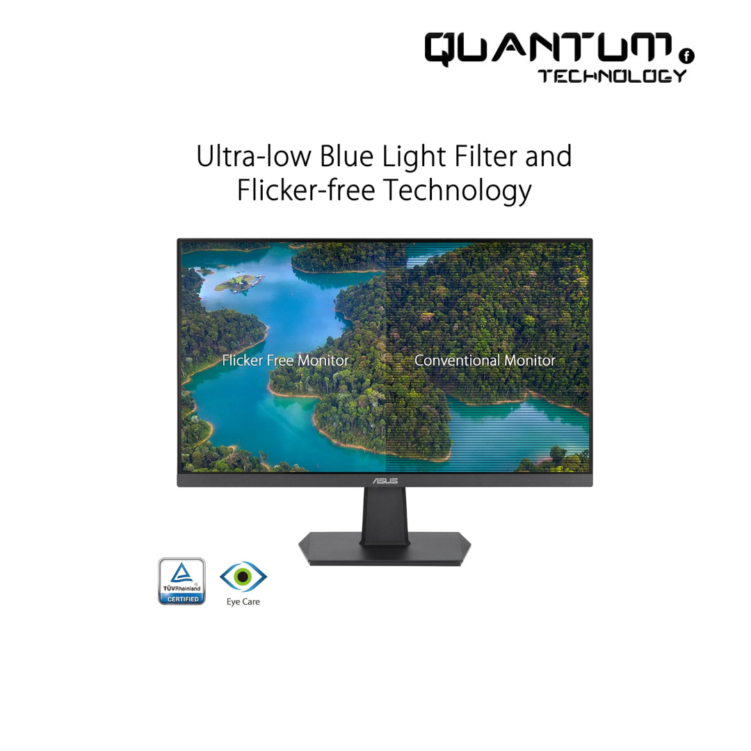ASUS VA27EHF Eye Care Gaming Monitor – 27-inch, IPS, Full HD, Frameless, 100Hz, Adaptive-Sync, 1ms MPRT, HDMI, Low Blue Light, Flicker Free, Wall Mountable