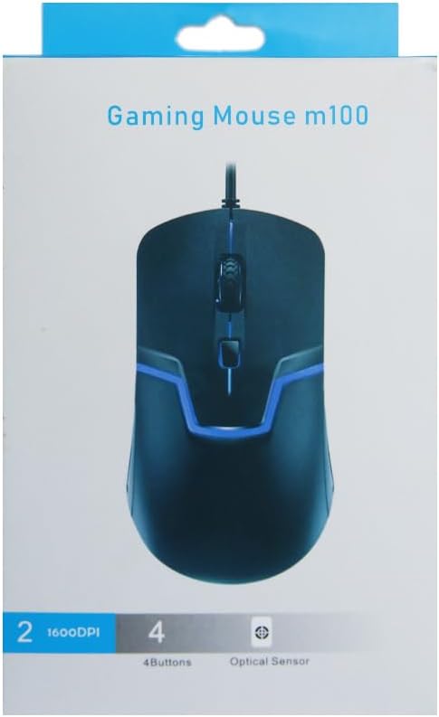 HP M100 USB Mouse Wired Gaming LED Light DPI Control