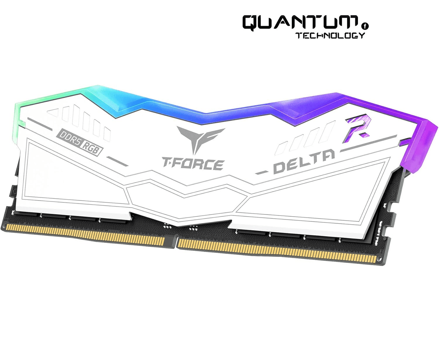T-Force Delta 32GB (2x16GB) DDR5 6400MHz CL40 RGB RAM (White)