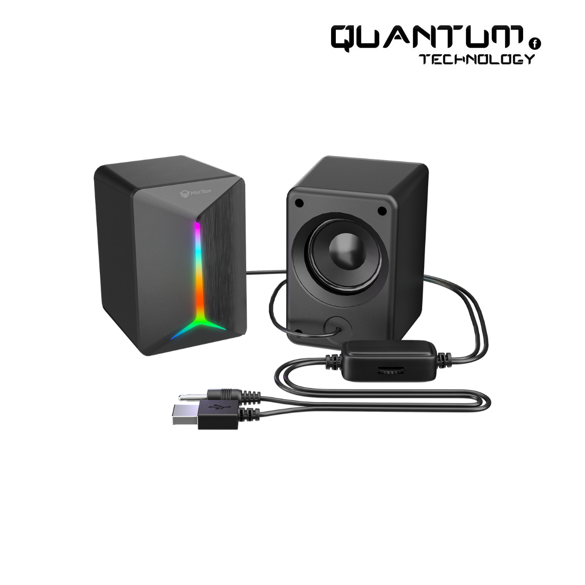 MEETION MT-SP2011 RGB Cool Computer 2.0 Game Speaker – Wired Desktop Audio