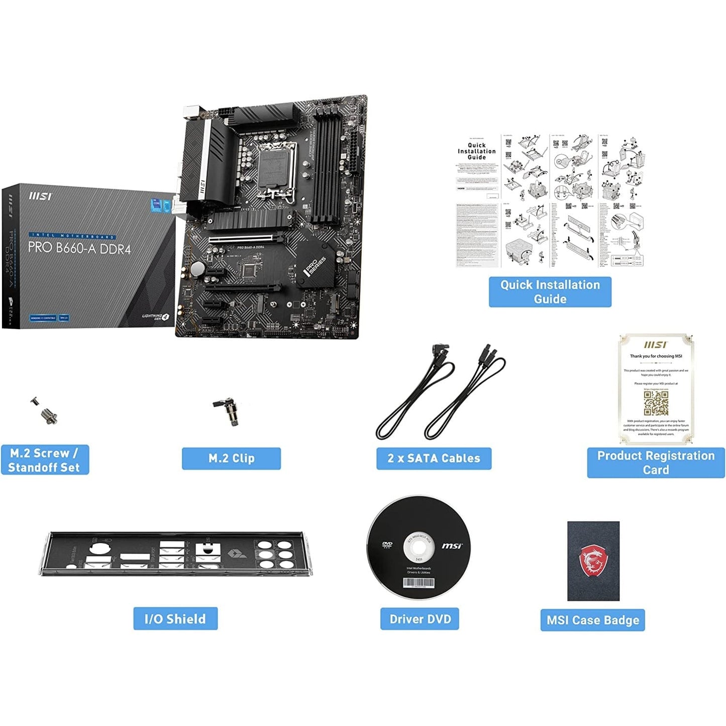 B660-A PRO MSI DDR4 Motherboard (FULL ATX)