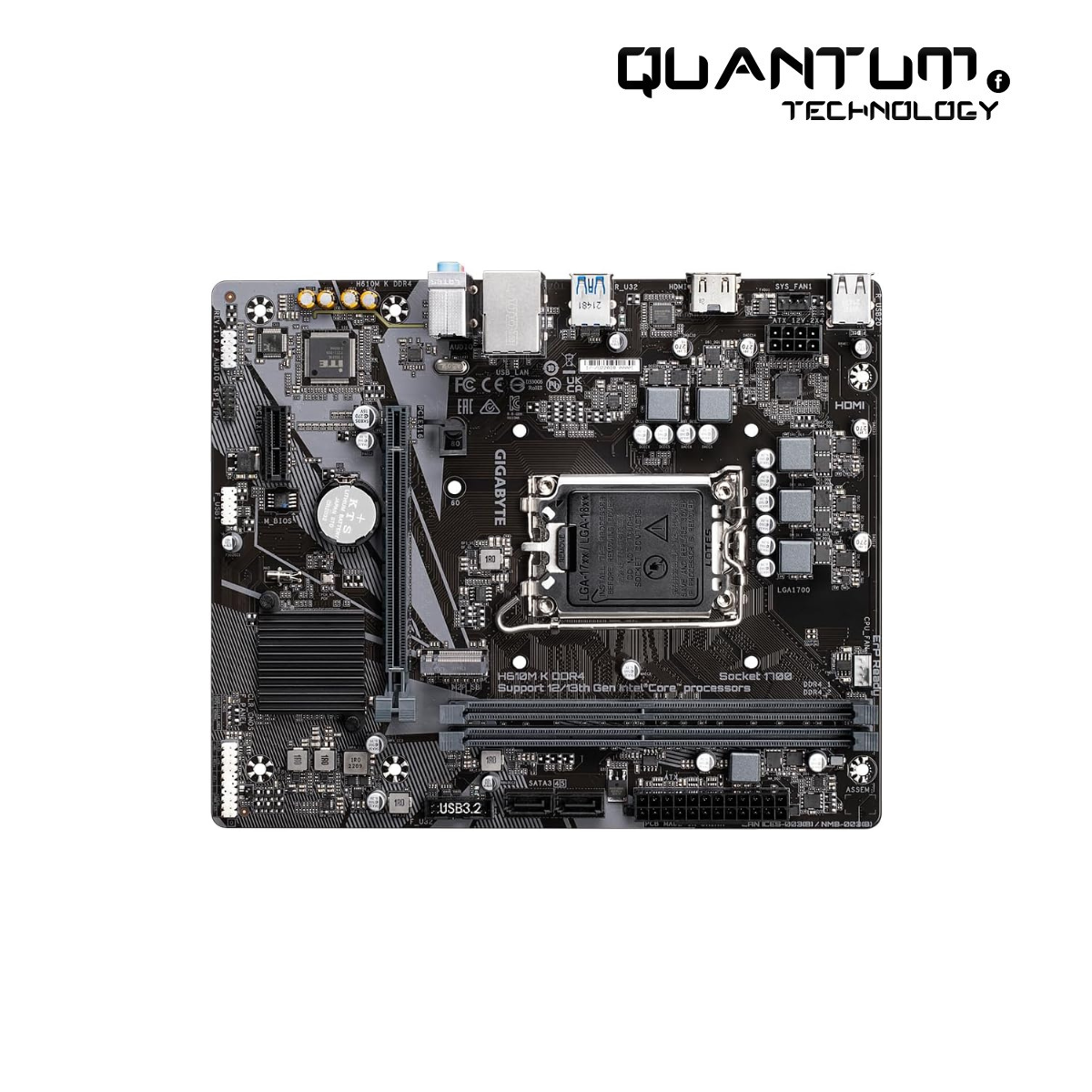 GIGABYTE H610M K DDR4 LGA 1700 M-ATX Motherboard – Intel 12th/13th Gen