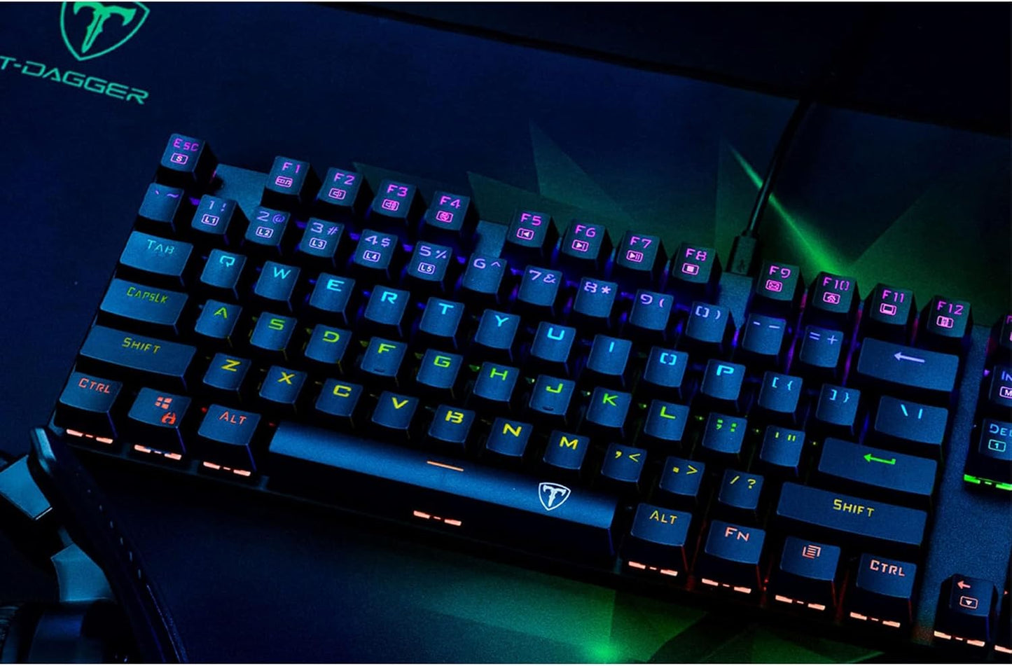 Keyboard T-Dagger TGK313 Bora Blue Switch (Rainbow)
