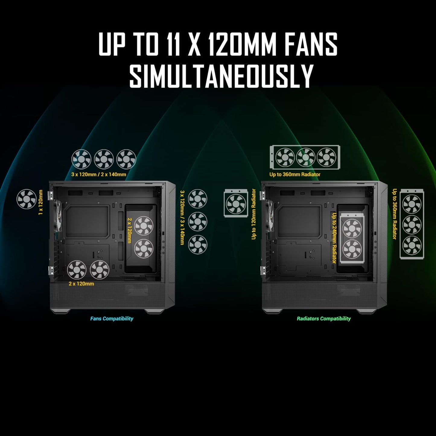 Antec NX416 ARGB Gaming Case BLACK