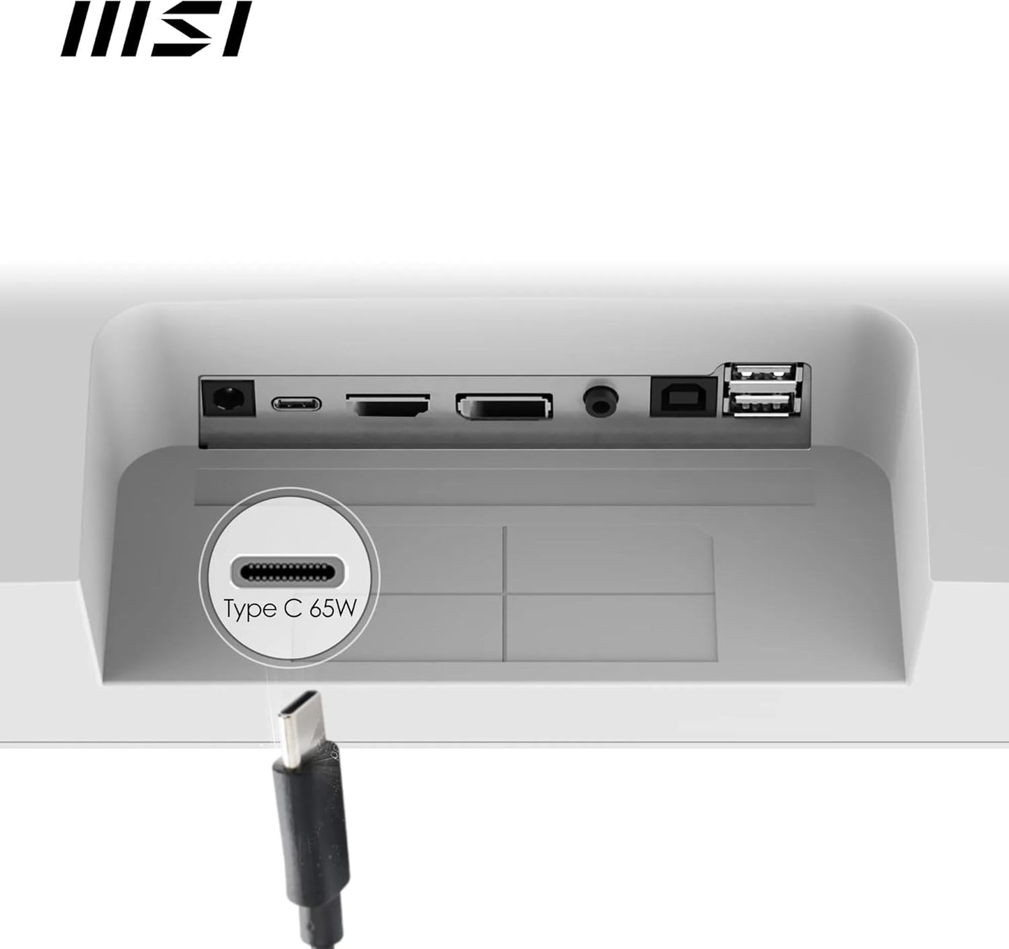 MSI Modern MD272QXPW 27 Inch WQHD Office Monitor - 2560 x 1440 IPS Panel, 100 Hz, Eye-Friendly Screen, DisplayHDR 400, Built-in Speakers, 4-Way Adjustable/ KVM - DP 1.2a, HDMI 2.0b, USB Type-C