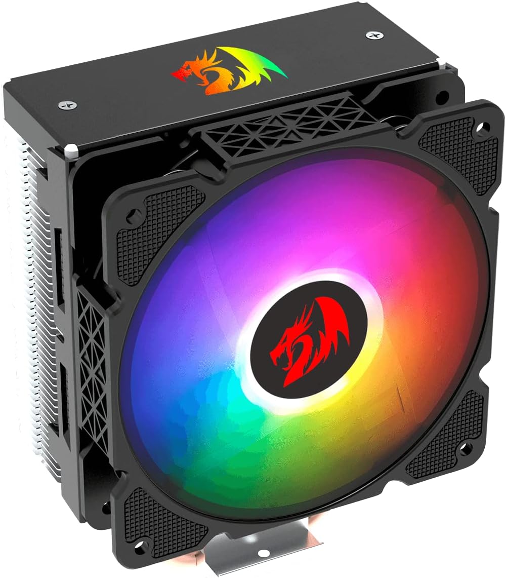 Redragon CC-2000 EFFECT RGB CPU Cooler -120mm PWM RGB Fan / 4 Heat Pipes || Black