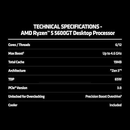 AMD Ryzen 5 5600GT 3.6 GHz Six-Core Processor