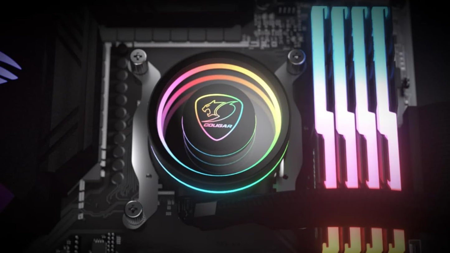 COUGAR Poseidon Elite ARGB Black 360 AIO Liquid Cooler – Dual Chamber, 360mm