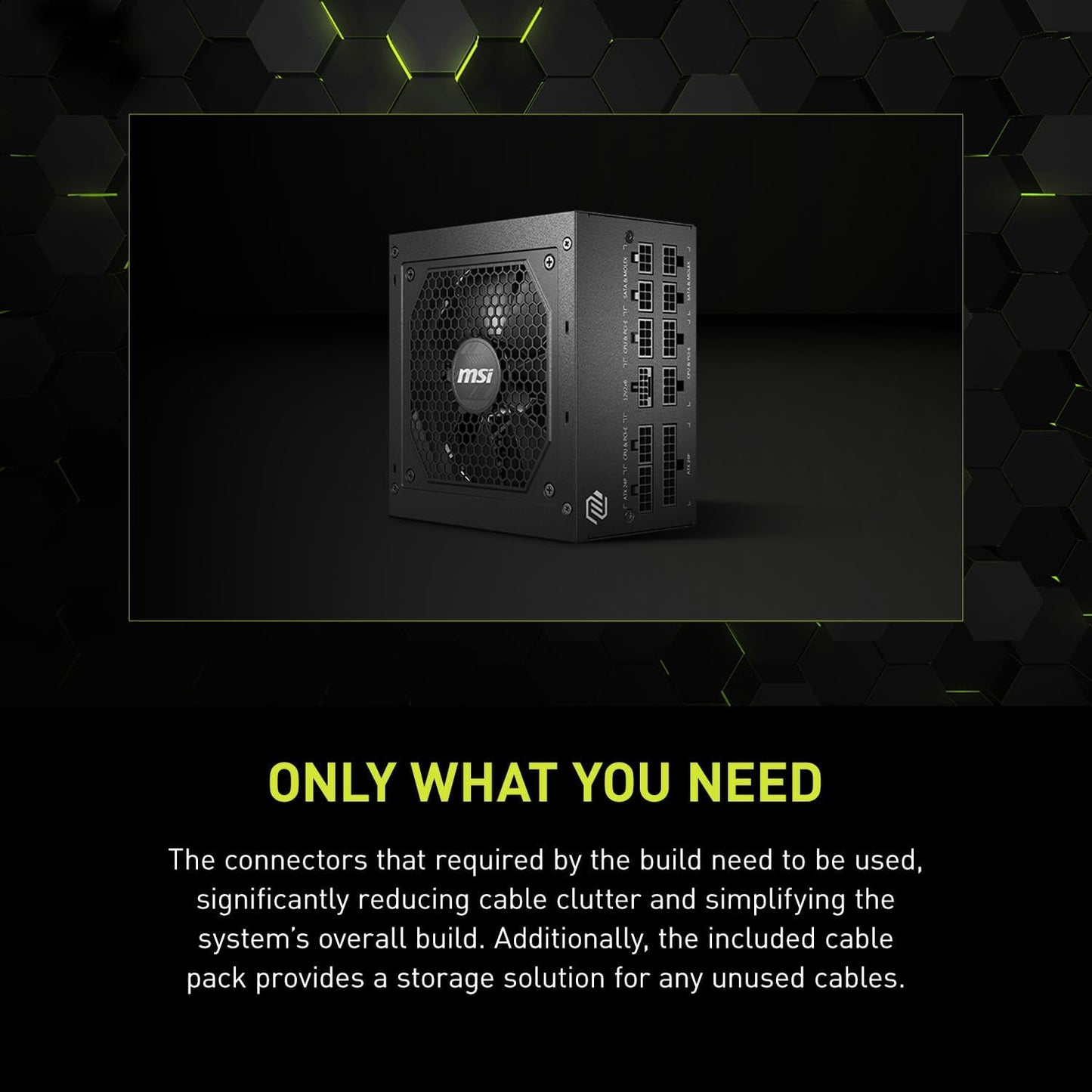 MSI MAG A850GL PCIE 5.1 & ATX 3.1 Gaming Power Supply - Full Modular - 80 Plus Gold Certified 850W - Compact Size - ATX PSU