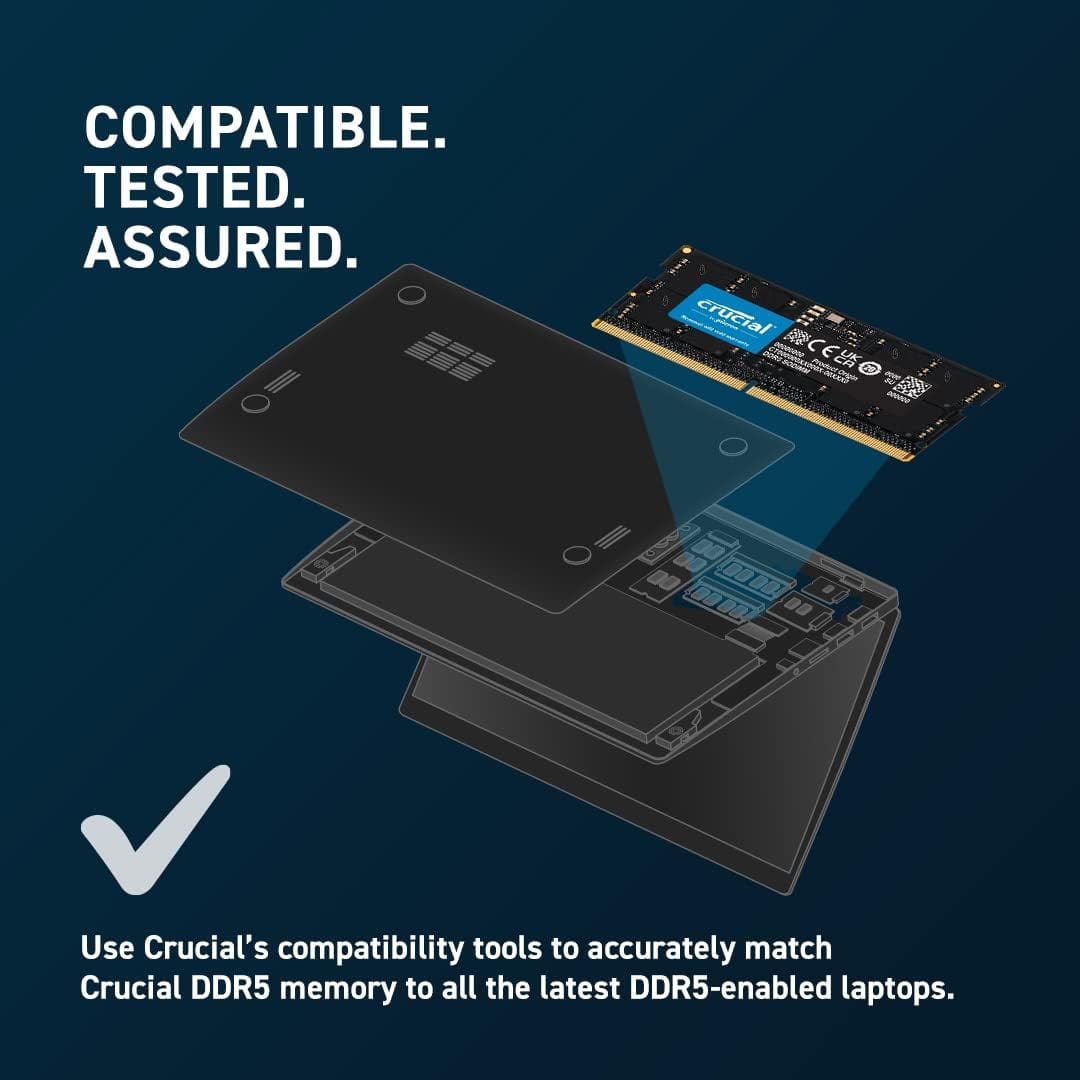 Crucial 16GB DDR5 4800MHz CL40 Laptop RAM