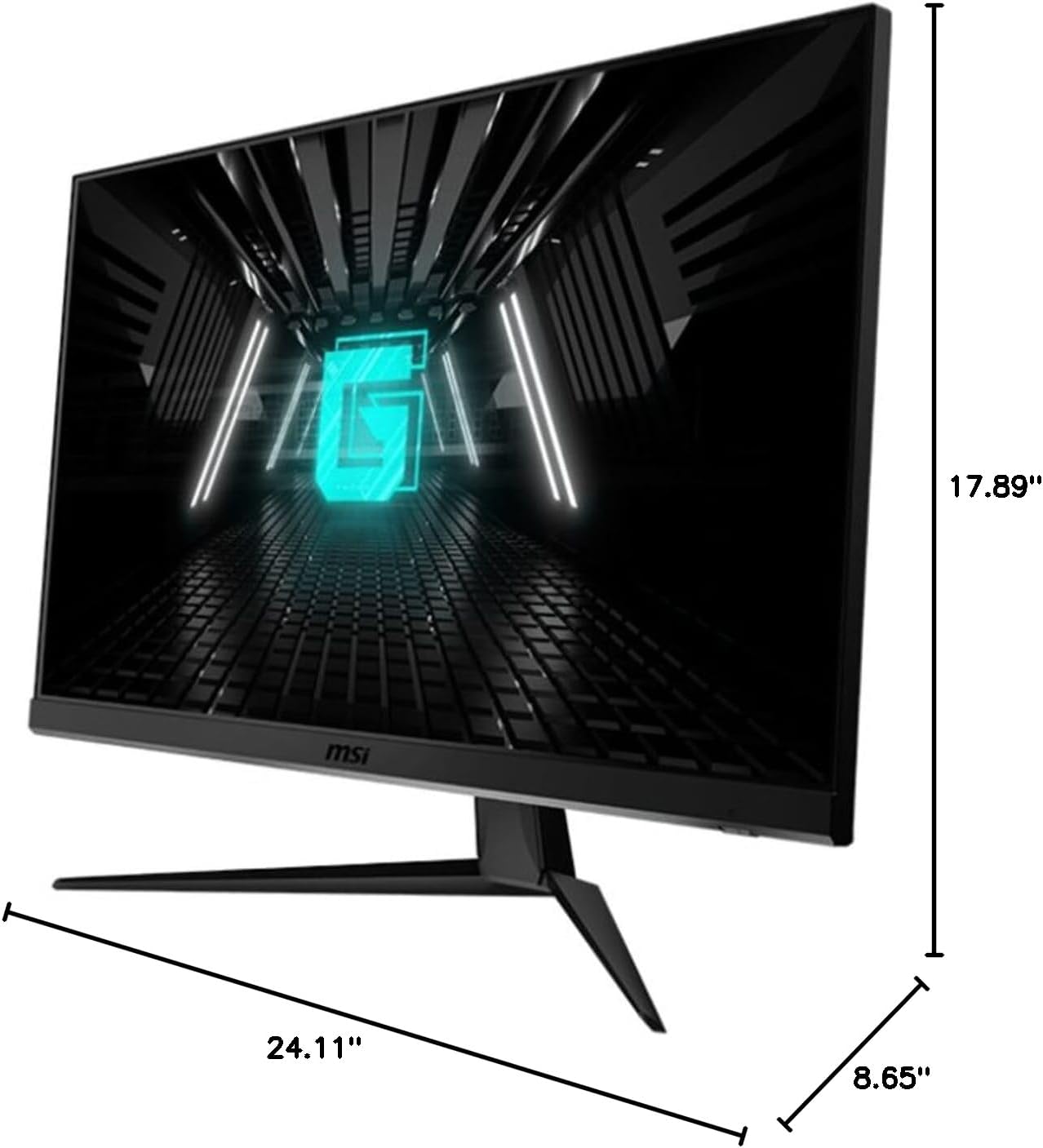 MSI G2712F 27-inch Rapid IPS 1920 x 1080 (FHD) Computer Monitor, 180Hz, Adaptive-Synch, HDMI, Display Port, VGA Port, VESA Mountable, Tilt, Height Adjustable, Speaker, 1ms, Black