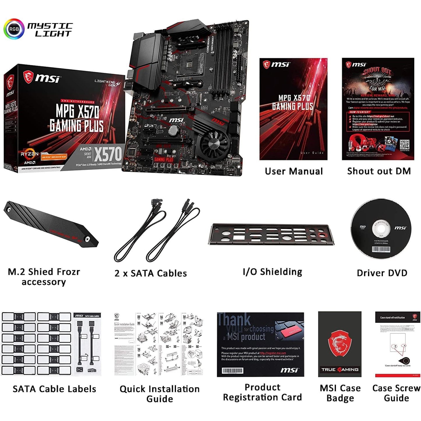 MSI MPG X570 GAMING PLUS Motherboard AM4