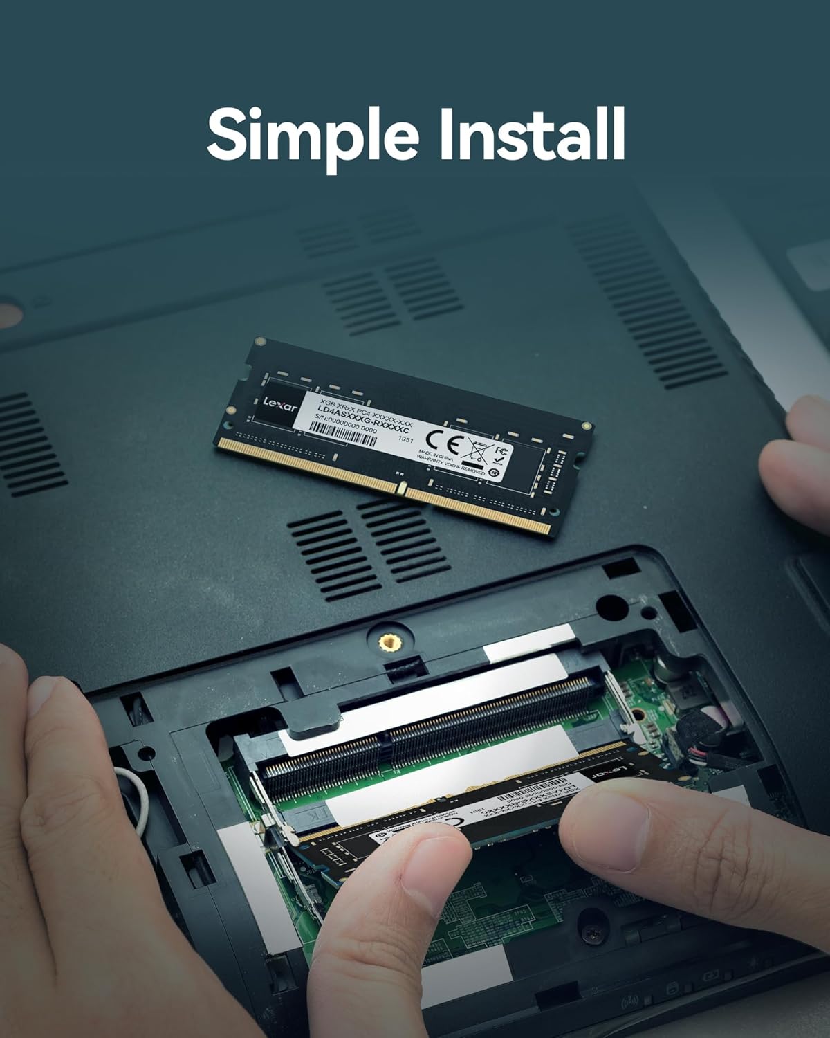 Lexar 16GB DDR4 SODIMM RAM, 3200 MHz LAPTOP RAM