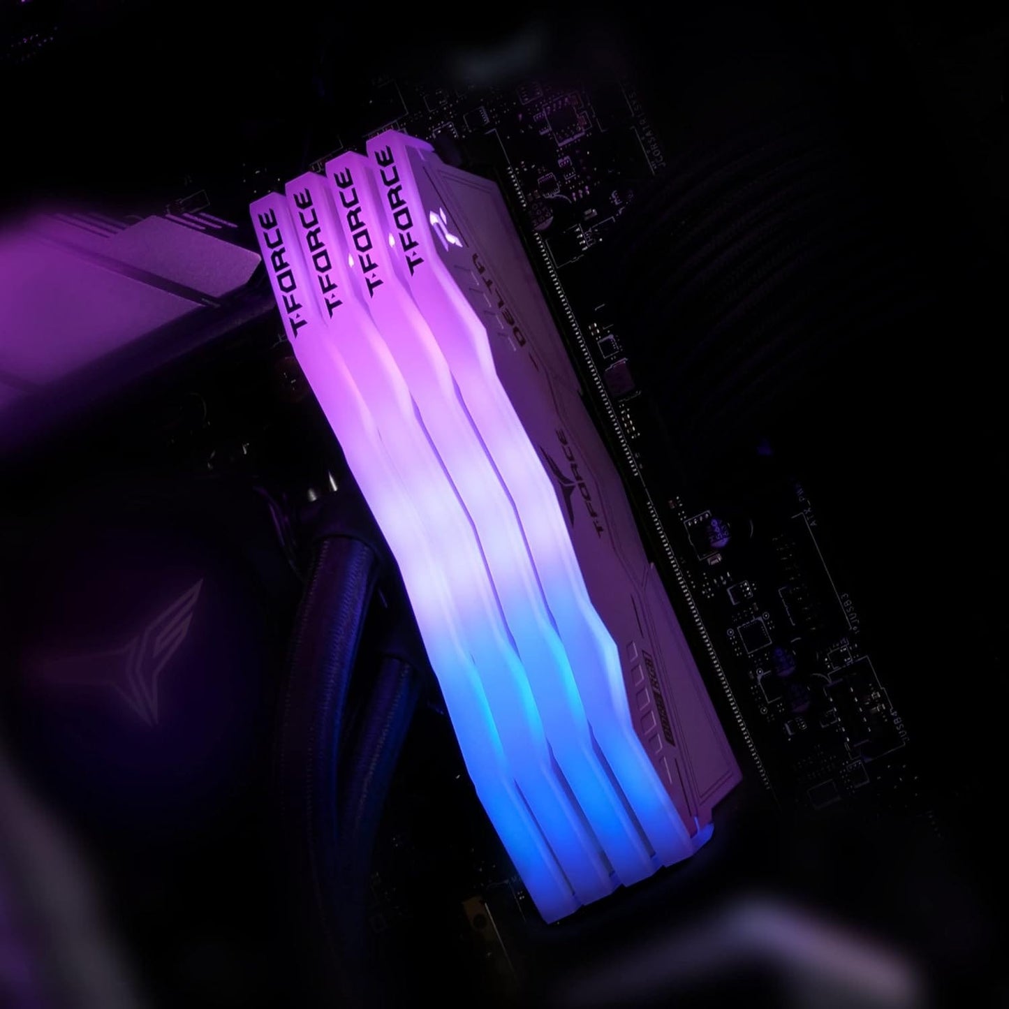 T-Force Delta 32GB (2x16GB) DDR5 6400MHz CL40 RGB RAM (White)