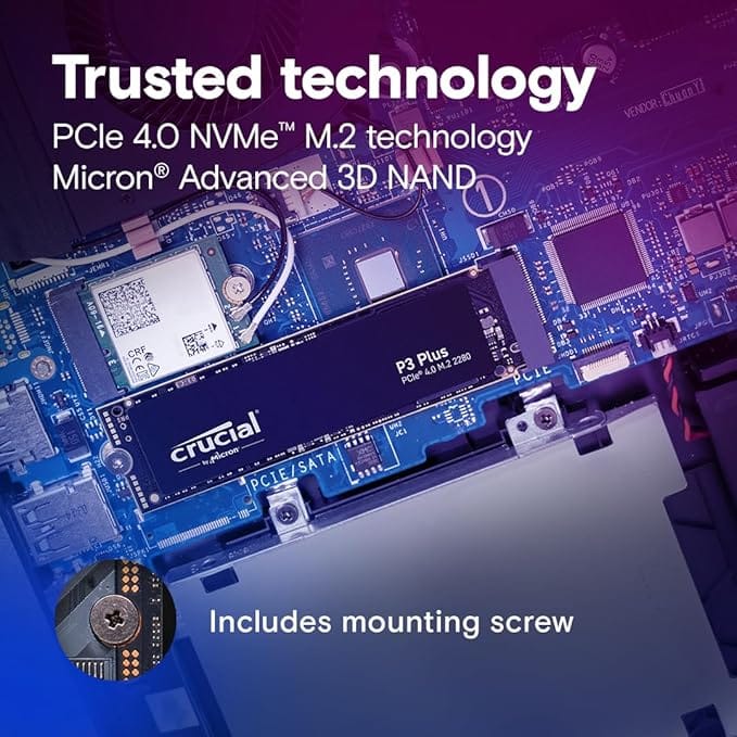 Crucial P3 Plus 2TB NVMe SSD M.2 2280