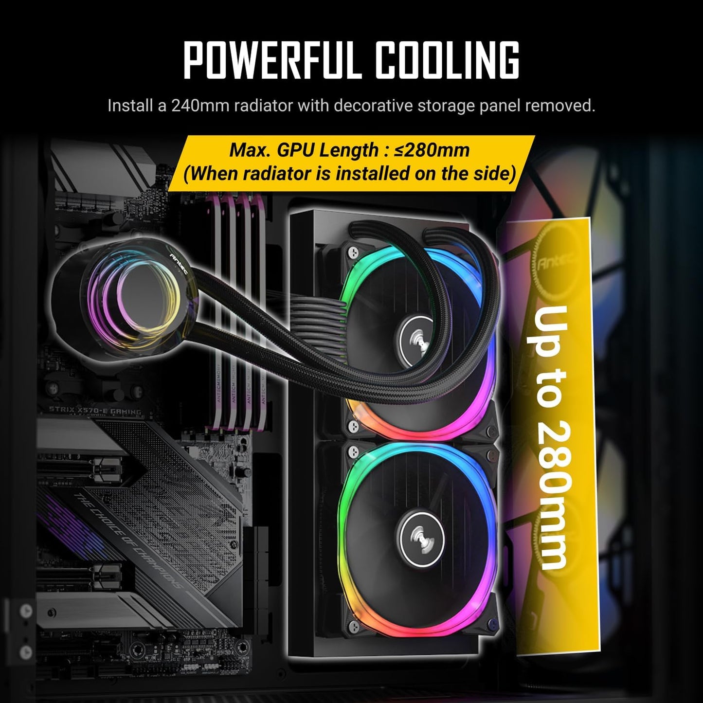 Antec NX416 ARGB Gaming Case BLACK