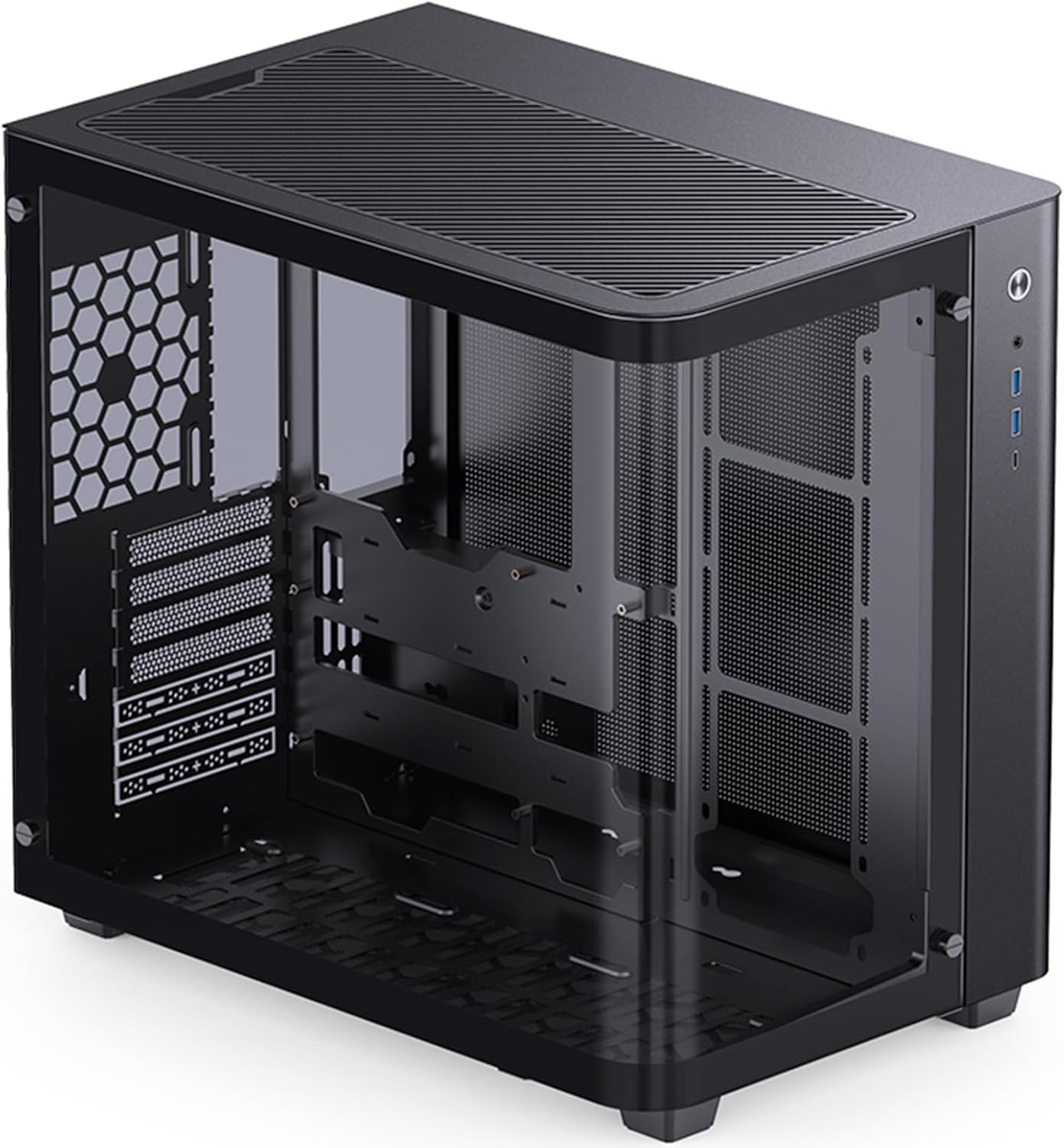 JONSBO TK-3 Black – Curved Glass ATX Mid Tower Case for 40-Series GPUs - Black