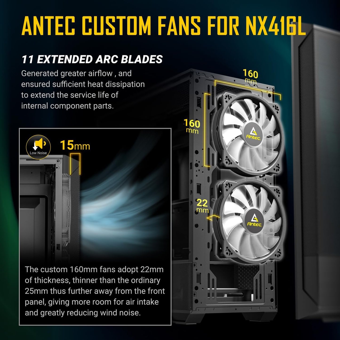 Antec NX416 ARGB White Gaming Case