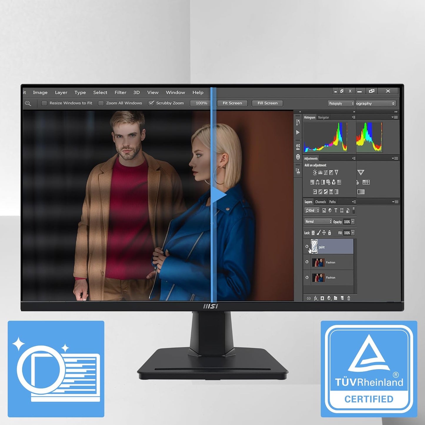 MSI PRO MP275Q 27-Inch WQHD Office Monitor | 100 Hz, IPS Panel, Eye-Friendly
