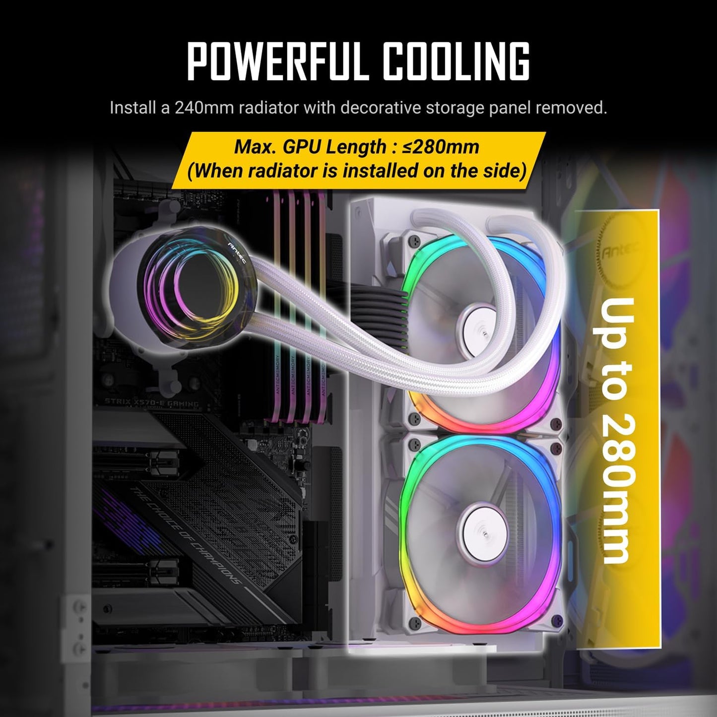 Antec NX416 ARGB White Gaming Case