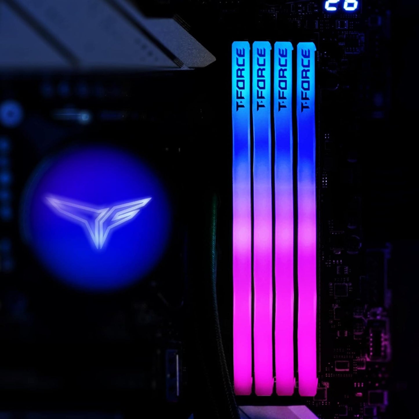 T-Force Delta 32GB (2x16GB) DDR5 6400MHz CL40 RGB RAM (White)