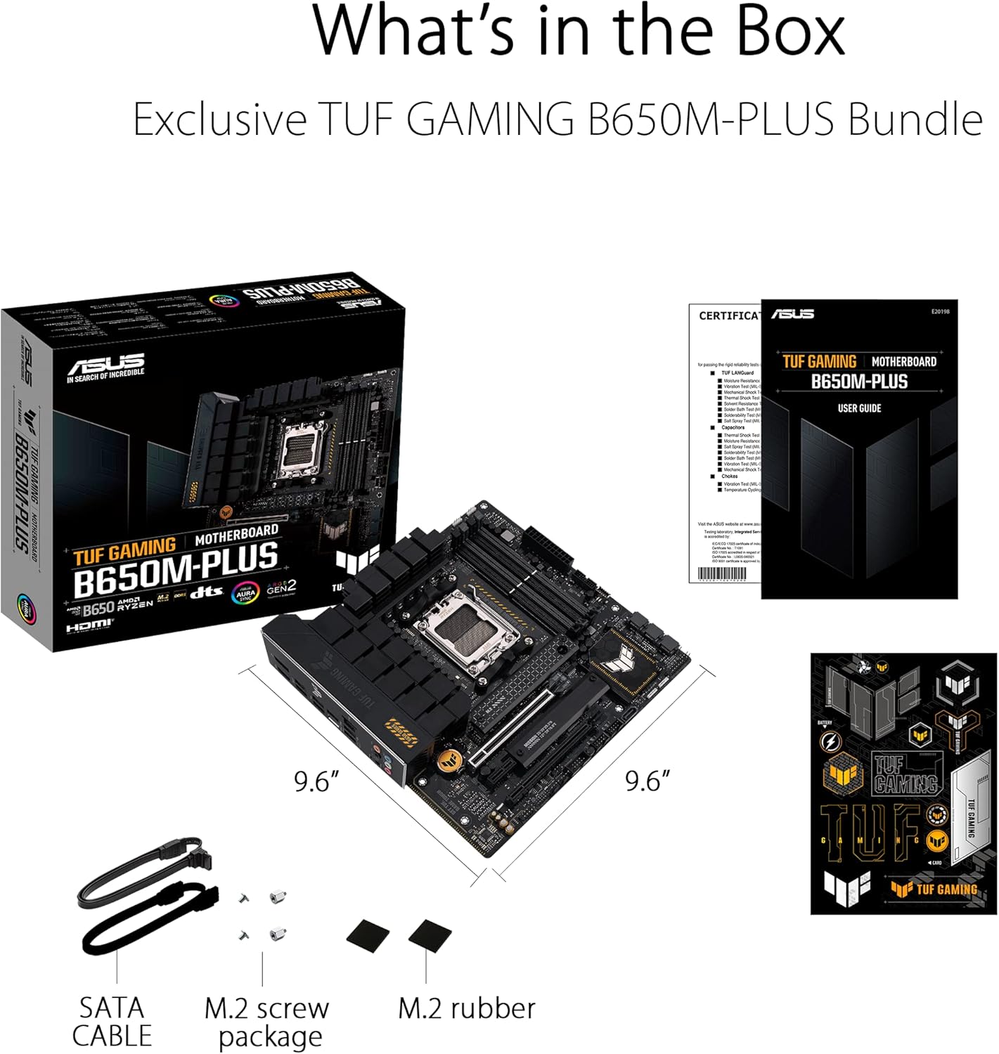 ASUS TUF GAMING B650M-PLUS AMD AM5 Micro-ATX Motherboard - PCIe 5.0, DDR5, 2.5Gb Ethernet