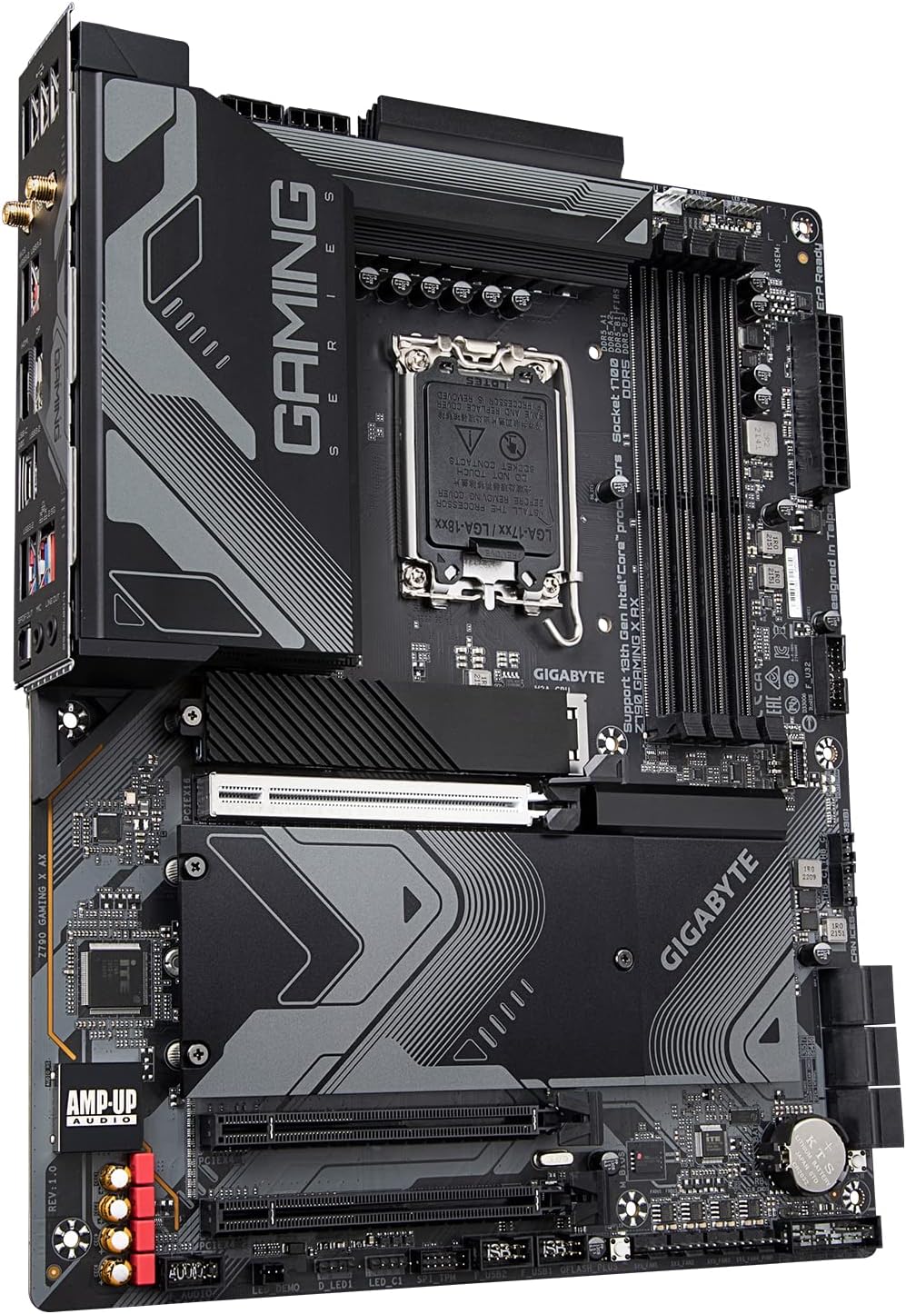 GIGABYTE Z790 Gaming X AX (LGA 1700/ Intel/ Z790/ ATX/ DDR5/ M.2/ PCIe 5.0/ USB 3.2 Gen2X2 Type-C/Intel Wi-Fi 6E/ 2.5GbE LAN/Q-Flash Plus/EZ-Latch Plus/Gaming MotherBoard