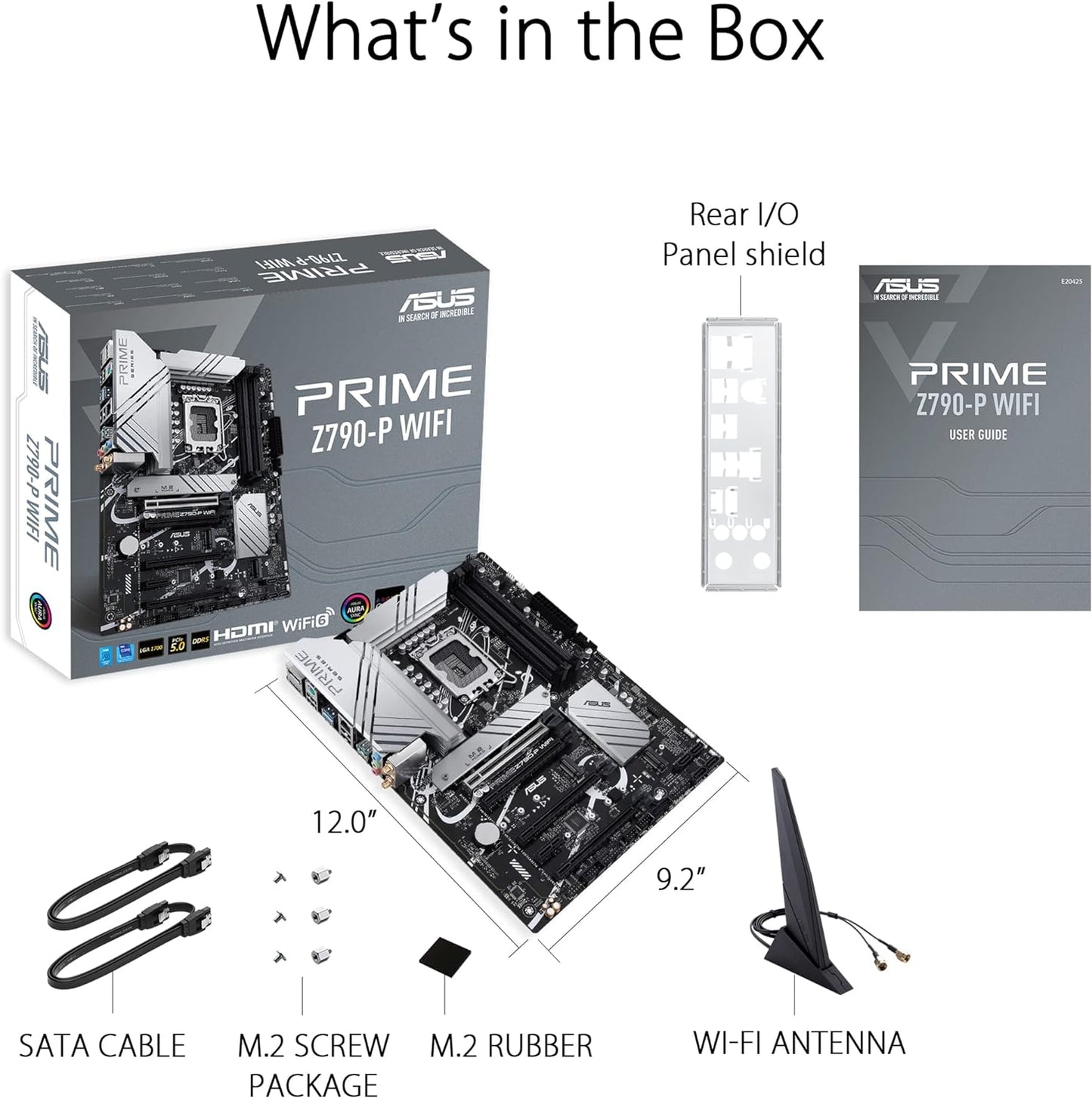 ASUS Prime Z790-P WiFi LGA 1700(Intel® 13th &12th Gen) ATX Motherboard (PCIe 5.0,DDR5,14+1 Power Stages,3X M.2,WiFi 6,Bluetooth v5.2,2.5Gb LAN, Front...