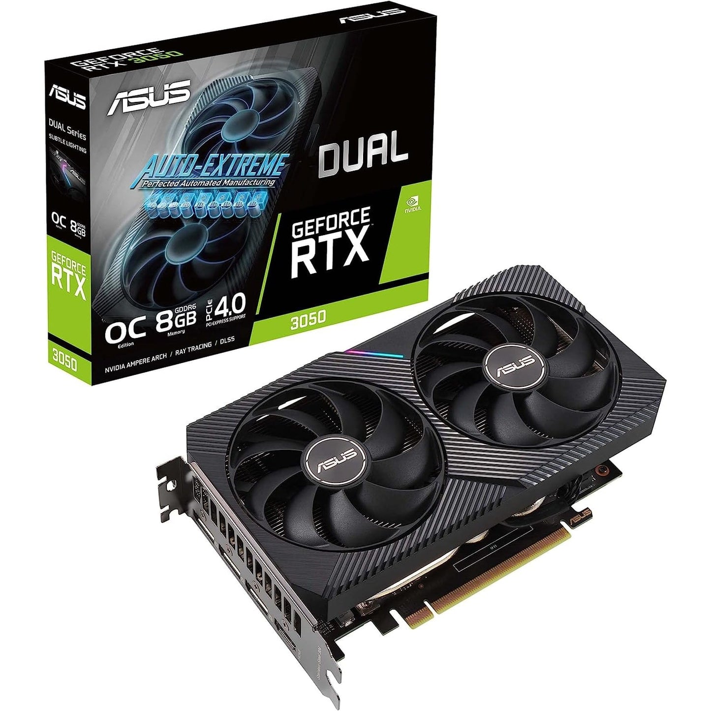 ASUS Dual NVIDIA GeForce RTX 3050 OC Graphics Card - PCIe 4.0, 8GB GDDR6