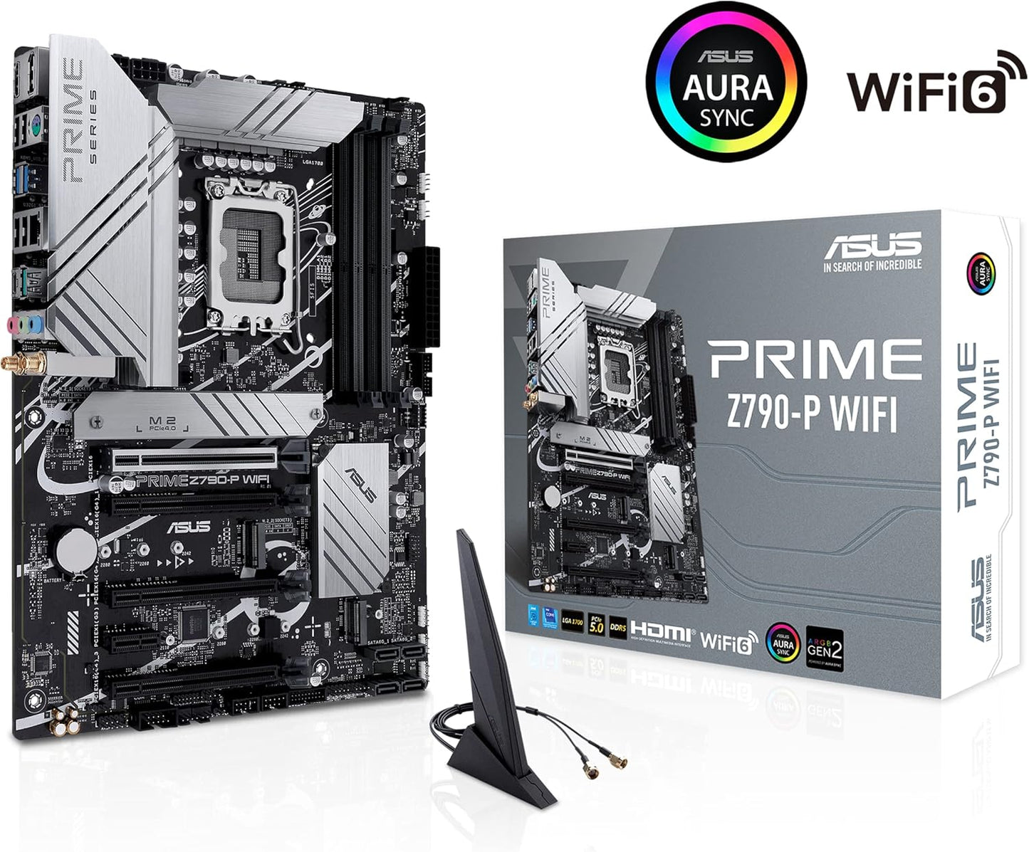 ASUS Prime Z790-P WiFi LGA 1700(Intel® 13th &12th Gen) ATX Motherboard (PCIe 5.0,DDR5,14+1 Power Stages,3X M.2,WiFi 6,Bluetooth v5.2,2.5Gb LAN, Front...
