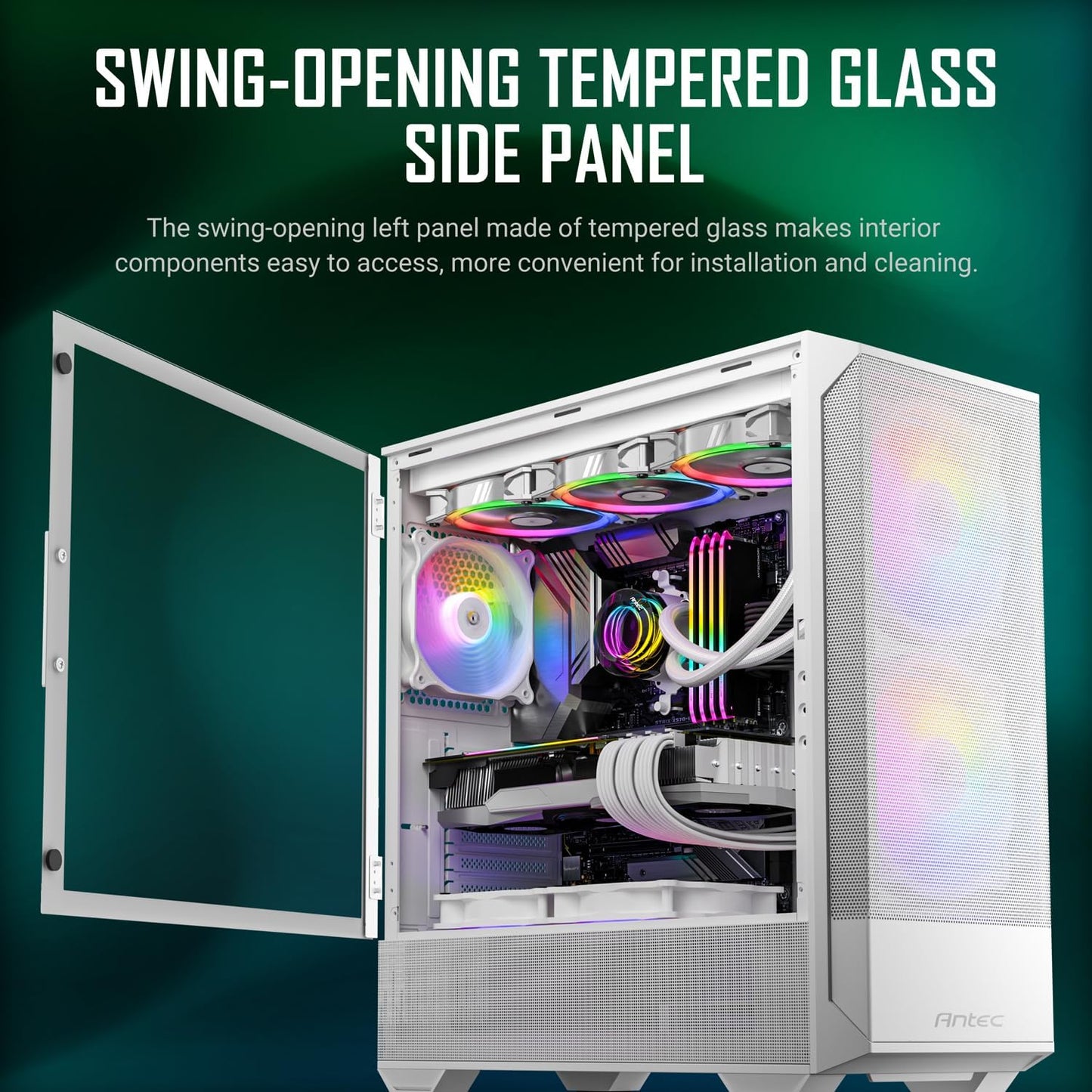 Antec NX416 ARGB White Gaming Case